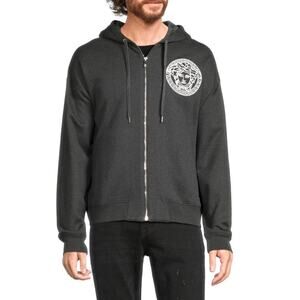 $1995 NWT Versace Gray Medusa Cashmere Blend Zipper Hoodie Jumper Tracksuit XS